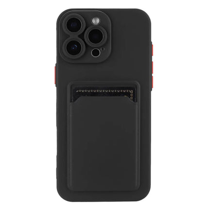 For iPhone 16 Pro Max Case Flexible TPU Phone Cover with Back Card Slot