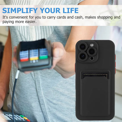 For iPhone 16 Pro Max Case Flexible TPU Phone Cover with Back Card Slot
