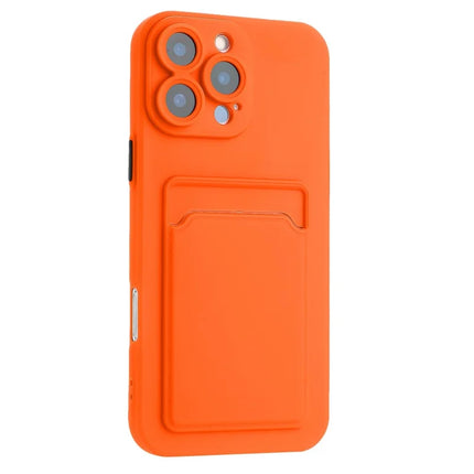 For iPhone 16 Pro Max Case Flexible TPU Phone Cover with Back Card Slot