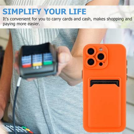 For iPhone 16 Pro Max Case Flexible TPU Phone Cover with Back Card Slot