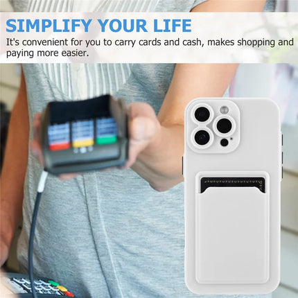 For iPhone 16 Pro Max Case Flexible TPU Phone Cover with Back Card Slot