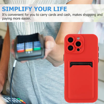For iPhone 16 Pro Max Case Flexible TPU Phone Cover with Back Card Slot