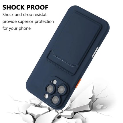 For iPhone 16 Pro Max Case Flexible TPU Phone Cover with Back Card Slot