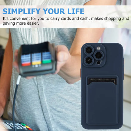 For iPhone 16 Pro Max Case Flexible TPU Phone Cover with Back Card Slot