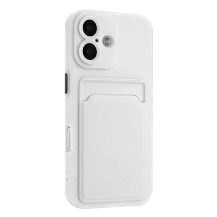 For iPhone 16 Case Flexible TPU Phone Cover with Back Card Slot