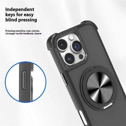 For iPhone 16 Pro Max Case Compatble with MagSafe CD Vein Kickstand TPU+PC Phone Cover