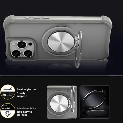For iPhone 16 Pro Max Case Compatble with MagSafe CD Vein Kickstand TPU+PC Phone Cover