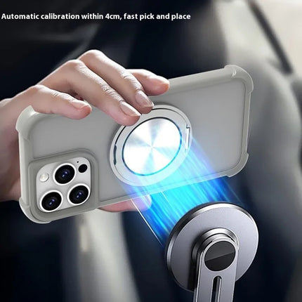 For iPhone 16 Pro Max Case Compatble with MagSafe CD Vein Kickstand TPU+PC Phone Cover