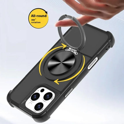 For iPhone 16 Pro Max Case Compatble with MagSafe CD Vein Kickstand TPU+PC Phone Cover