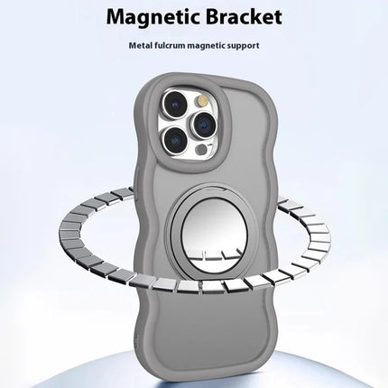 ShopCaseCart Model Case  For  iPhone 15 Pro Max Case Compatble with MagSafe Kickstand TPU+PC Phone Cover Built-In Mirror