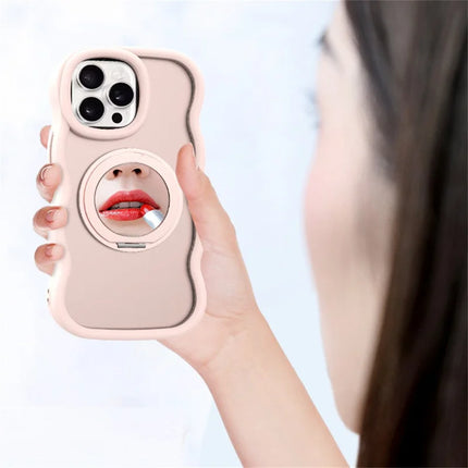 ShopCaseCart Model Case  For  iPhone 15 Pro Max Case Compatble with MagSafe Kickstand TPU+PC Phone Cover Built-In Mirror