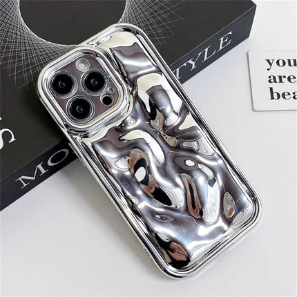 For iPhone 16 Pro Max Case Electroplated TPU Shell Meteorite Texture Phone Cover
