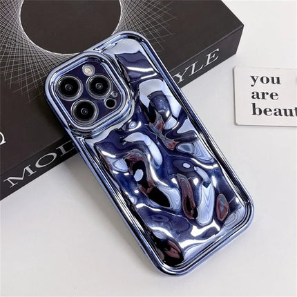 For iPhone 16 Pro Max Case Electroplated TPU Shell Meteorite Texture Phone Cover