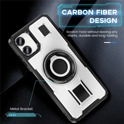 For Samsung Galaxy A06 Case TPU+PC Kickstand Phone Cover with Silicone Finger Strap