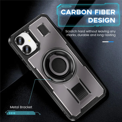 For Samsung Galaxy A06 Case TPU+PC Kickstand Phone Cover with Silicone Finger Strap