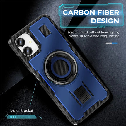 For Samsung Galaxy A06 Case TPU+PC Kickstand Phone Cover with Silicone Finger Strap