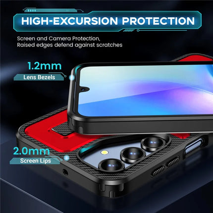 For Samsung Galaxy A16 5G / A16 4G Case TPU+PC Kickstand Phone Cover with Silicone Finger Strap