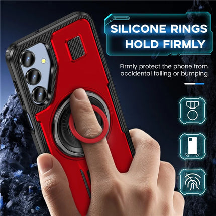 For Samsung Galaxy A16 5G / A16 4G Case TPU+PC Kickstand Phone Cover with Silicone Finger Strap