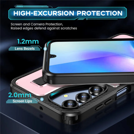 For Samsung Galaxy A16 5G / A16 4G Case TPU+PC Kickstand Phone Cover with Silicone Finger Strap
