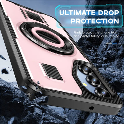 For Samsung Galaxy A16 5G / A16 4G Case TPU+PC Kickstand Phone Cover with Silicone Finger Strap