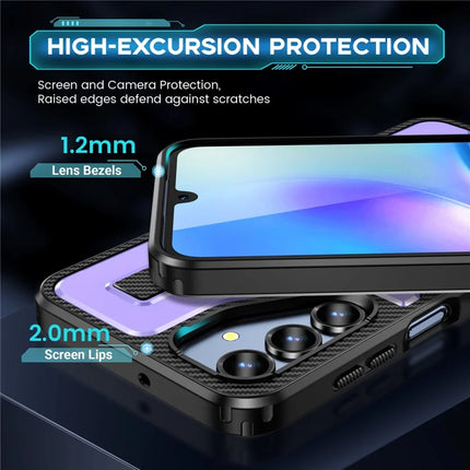 For Samsung Galaxy A16 5G / A16 4G Case TPU+PC Kickstand Phone Cover with Silicone Finger Strap