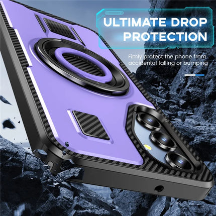 For Samsung Galaxy A16 5G / A16 4G Case TPU+PC Kickstand Phone Cover with Silicone Finger Strap
