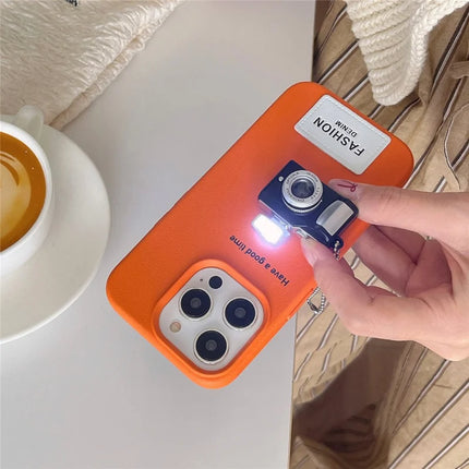 For iPhone 16 Pro Case Stereo Camera Decor PC+PU Phone Protective Cover