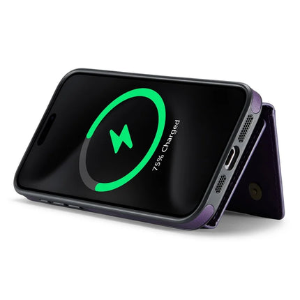 MAGKING K2 Series For iPhone 13 Pro Max Case Compatible with MagSafe PC+TPU+PU Leather RFID Blocking Phone Cover with Wallet