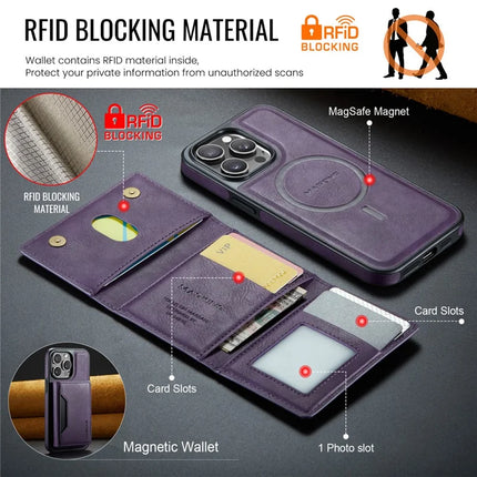 MAGKING K2 Series For iPhone 13 Pro Max Case Compatible with MagSafe PC+TPU+PU Leather RFID Blocking Phone Cover with Wallet