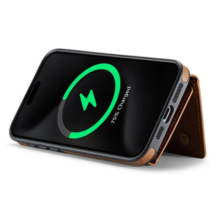 MAGKING K2 Series For iPhone 13 Pro Max Case Compatible with MagSafe PC+TPU+PU Leather RFID Blocking Phone Cover with Wallet