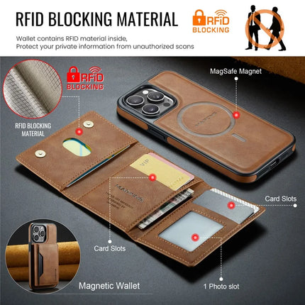 MAGKING K2 Series For iPhone 13 Pro Max Case Compatible with MagSafe PC+TPU+PU Leather RFID Blocking Phone Cover with Wallet