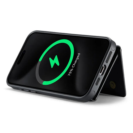 MAGKING K2 Series For iPhone 13 Pro Max Case Compatible with MagSafe PC+TPU+PU Leather RFID Blocking Phone Cover with Wallet