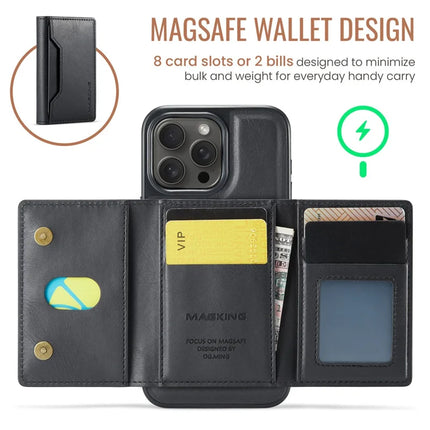 MAGKING K2 Series For iPhone 13 Pro Max Case Compatible with MagSafe PC+TPU+PU Leather RFID Blocking Phone Cover with Wallet