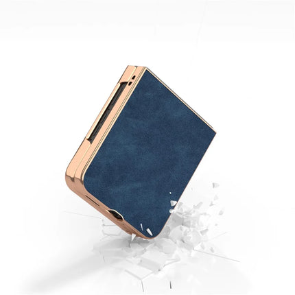 For Motorola Razr 50 Ultra 5G Case Electroplating PU+PC Shockproof Phone Cover