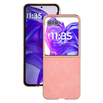 For Motorola Razr 50 Ultra 5G Case Electroplating PU+PC Shockproof Phone Cover