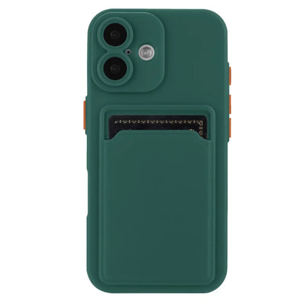 For iPhone 16 Plus Case Flexible TPU Phone Cover with Back Card Slot