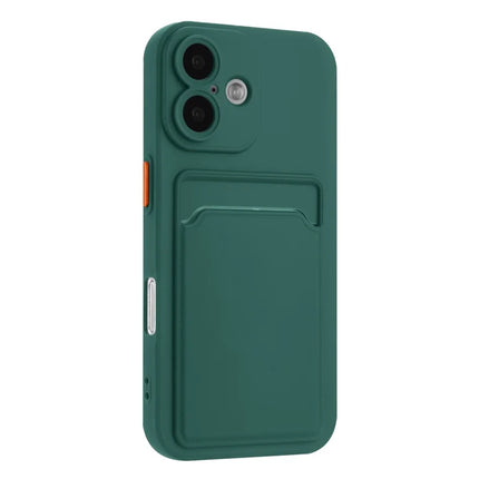 For iPhone 16 Plus Case Flexible TPU Phone Cover with Back Card Slot