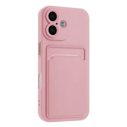 For iPhone 16 Plus Case Flexible TPU Phone Cover with Back Card Slot