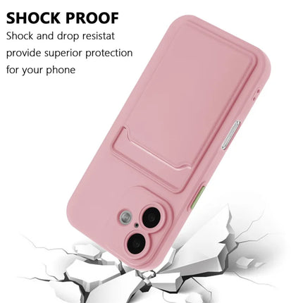 For iPhone 16 Plus Case Flexible TPU Phone Cover with Back Card Slot