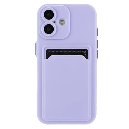 For iPhone 16 Plus Case Flexible TPU Phone Cover with Back Card Slot