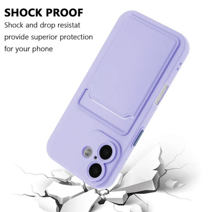 For iPhone 16 Plus Case Flexible TPU Phone Cover with Back Card Slot