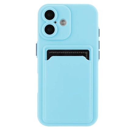 For iPhone 16 Plus Case Flexible TPU Phone Cover with Back Card Slot