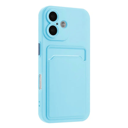 For iPhone 16 Plus Case Flexible TPU Phone Cover with Back Card Slot
