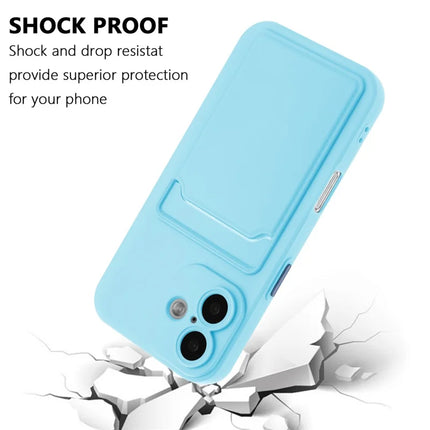 For iPhone 16 Plus Case Flexible TPU Phone Cover with Back Card Slot