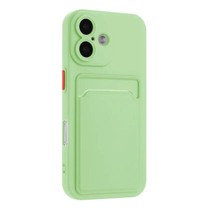 For iPhone 16 Plus Case Flexible TPU Phone Cover with Back Card Slot