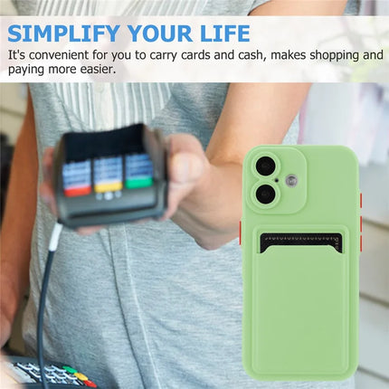 For iPhone 16 Plus Case Flexible TPU Phone Cover with Back Card Slot