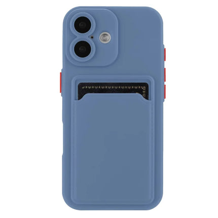 For iPhone 16 Plus Case Flexible TPU Phone Cover with Back Card Slot
