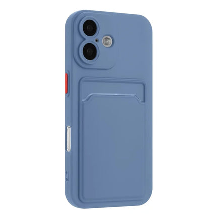For iPhone 16 Plus Case Flexible TPU Phone Cover with Back Card Slot