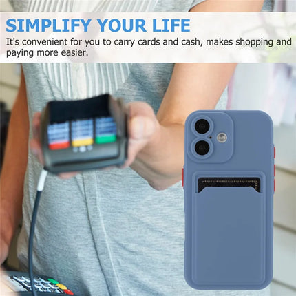 For iPhone 16 Plus Case Flexible TPU Phone Cover with Back Card Slot