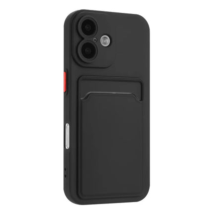For iPhone 16 Plus Case Flexible TPU Phone Cover with Back Card Slot